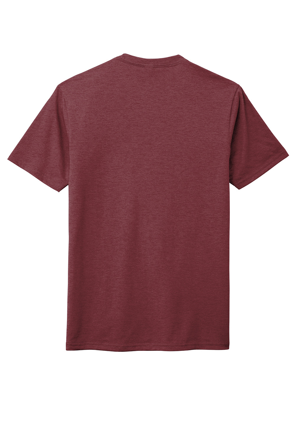 District DM130 Mens Perfect Tri Short Sleeve Crewneck T-Shirt Maroon Frost Flat Back