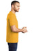 District DM130 Mens Perfect Tri Short Sleeve Crewneck T-Shirt Heather Ochre Yellow Model Side