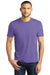 District DM130 Mens Perfect Tri Short Sleeve Crewneck T-Shirt Purple Frost Model Front