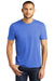 District DM130 Mens Perfect Tri Short Sleeve Crewneck T-Shirt Royal Blue Frost Model Front