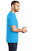 District DM130 Mens Perfect Tri Short Sleeve Crewneck T-Shirt Turquoise Blue Frost Model Side