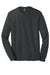 District DM132 Mens Perfect Tri Long Sleeve Crewneck T-Shirt Black Flat Front