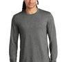 District Mens Perfect Tri Long Sleeve Crewneck T-Shirt - Grey Frost