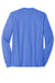 District DM132 Mens Perfect Tri Long Sleeve Crewneck T-Shirt Royal Blue Frost Flat Back