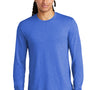 District Mens Perfect Tri Long Sleeve Crewneck T-Shirt - Royal Blue Frost