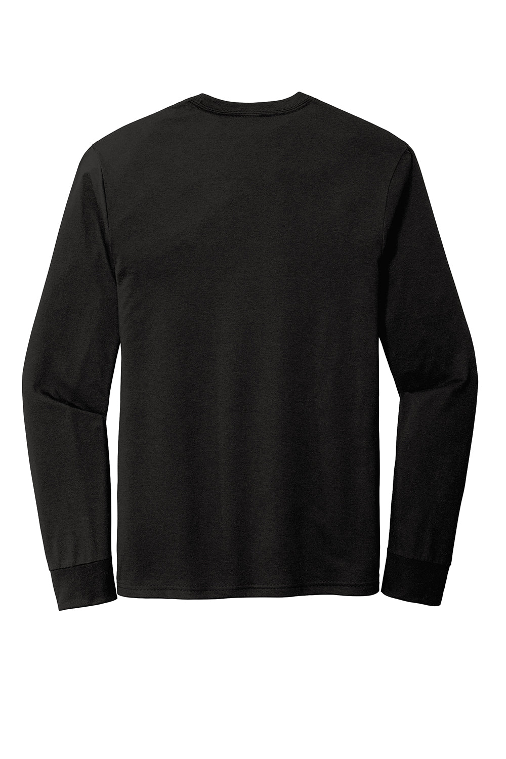 District DM132 Mens Perfect Tri Long Sleeve Crewneck T-Shirt Black Frost Flat Back