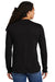 District DM132 Mens Perfect Tri Long Sleeve Crewneck T-Shirt Black Model Back