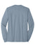 District DM132 Mens Perfect Tri Long Sleeve Crewneck T-Shirt Heather Flint Blue Flat Back