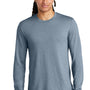 District Mens Perfect Tri Long Sleeve Crewneck T-Shirt - Heather Flint Blue