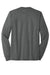 District DM132 Mens Perfect Tri Long Sleeve Crewneck T-Shirt Heather Charcoal Grey Flat Back