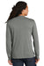 District DM132 Mens Perfect Tri Long Sleeve Crewneck T-Shirt Heather Charcoal Grey Model Back