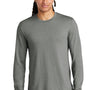 District Mens Perfect Tri Long Sleeve Crewneck T-Shirt - Heather Charcoal Grey