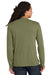 District DM132 Mens Perfect Tri Long Sleeve Crewneck T-Shirt Military Green Frost Model Back