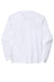 District DM132 Mens Perfect Tri Long Sleeve Crewneck T-Shirt White Flat Back