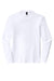 District DM132 Mens Perfect Tri Long Sleeve Crewneck T-Shirt White Flat Front