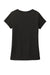 District DM1350L Womens Perfect Tri Short Sleeve V-Neck T-Shirt Black Flat Back