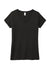 District DM1350L Womens Perfect Tri Short Sleeve V-Neck T-Shirt Black Flat Front