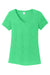 District DM1350L Womens Perfect Tri Short Sleeve V-Neck T-Shirt Green Frost Flat Front