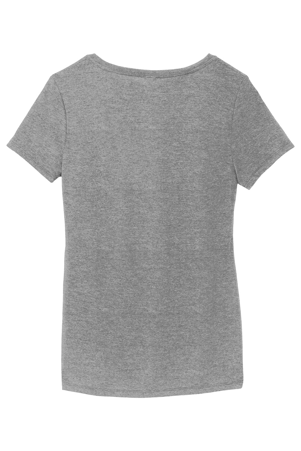 District DM1350L Womens Perfect Tri Short Sleeve V-Neck T-Shirt Grey Frost Flat Back