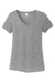 District DM1350L Womens Perfect Tri Short Sleeve V-Neck T-Shirt Grey Frost Flat Front