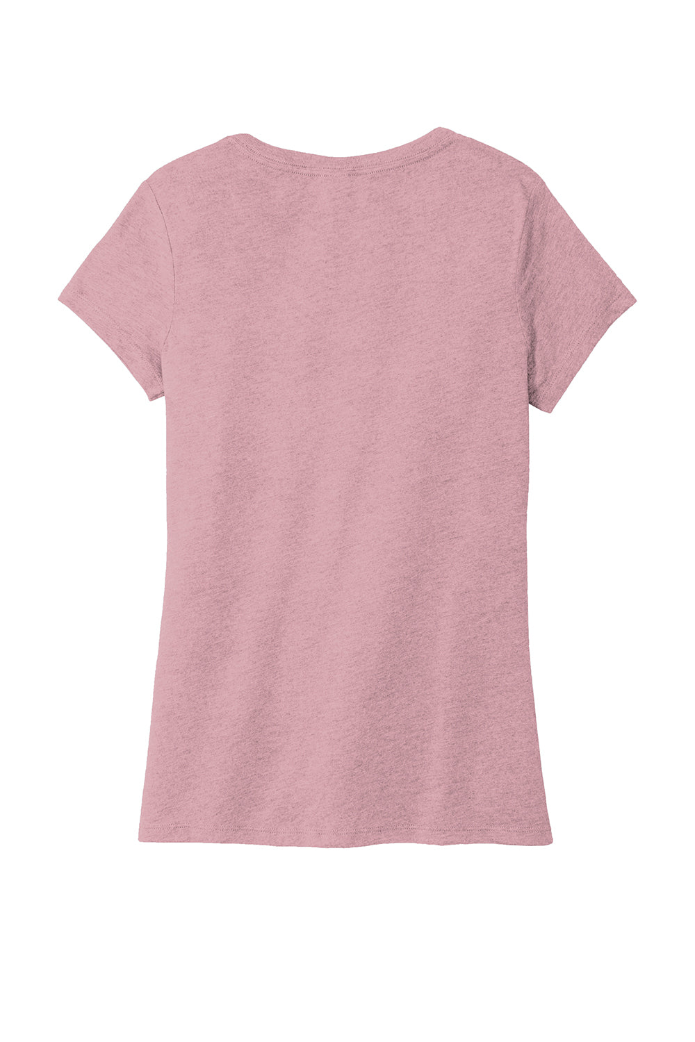 District DM1350L Womens Perfect Tri Short Sleeve V-Neck T-Shirt Heather Lavender Flat Back