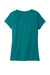 District DM1350L Womens Perfect Tri Short Sleeve V-Neck T-Shirt Heather Teal Blue Flat Back