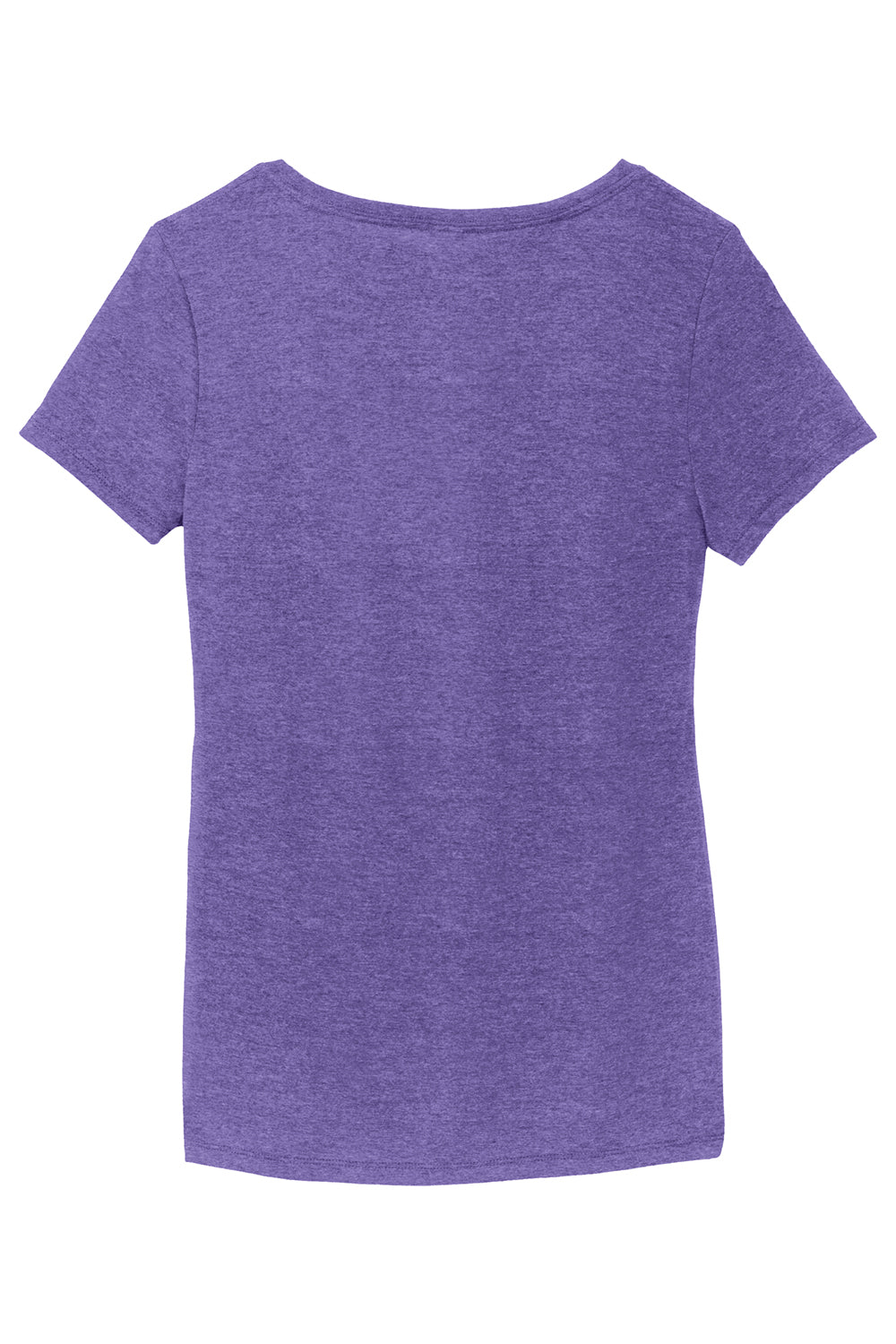 District DM1350L Womens Perfect Tri Short Sleeve V-Neck T-Shirt Purple Frost Flat Back