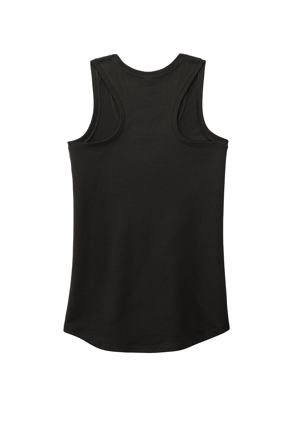 District DM138L Womens Perfect Tri Tank Top Black Flat Back