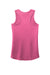 District DM138L Womens Perfect Tri Tank Top Fuchsia Pink Frost Flat Back