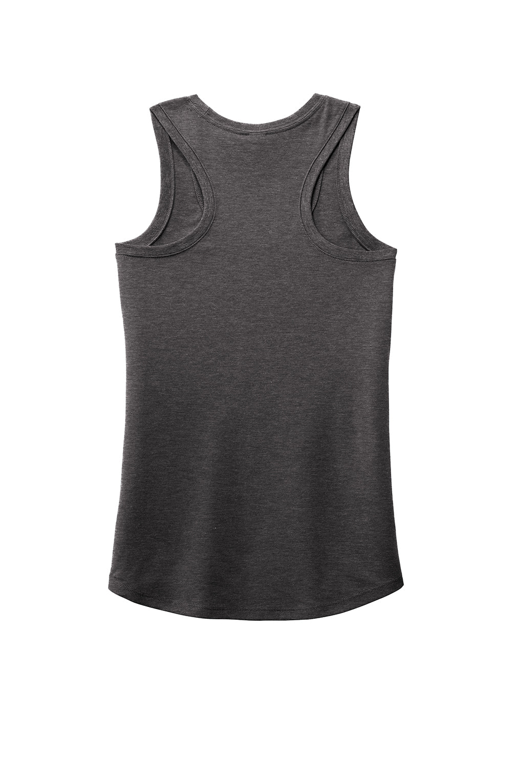 District DM138L Womens Perfect Tri Tank Top Heather Charcoal Grey Flat Back