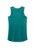 District DM138L Womens Perfect Tri Tank Top Heather Teal Blue Flat Back