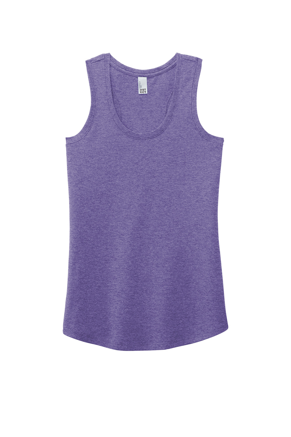 District DM138L Womens Perfect Tri Tank Top Purple Frost Flat Front