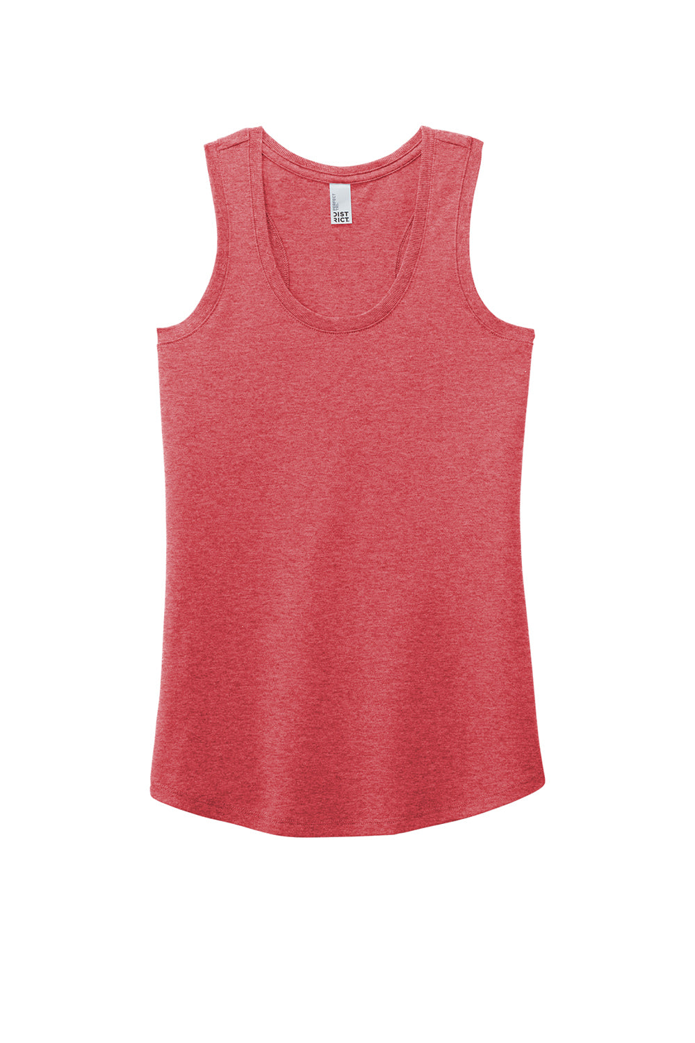 District DM138L Womens Perfect Tri Tank Top Red Frost Flat Front