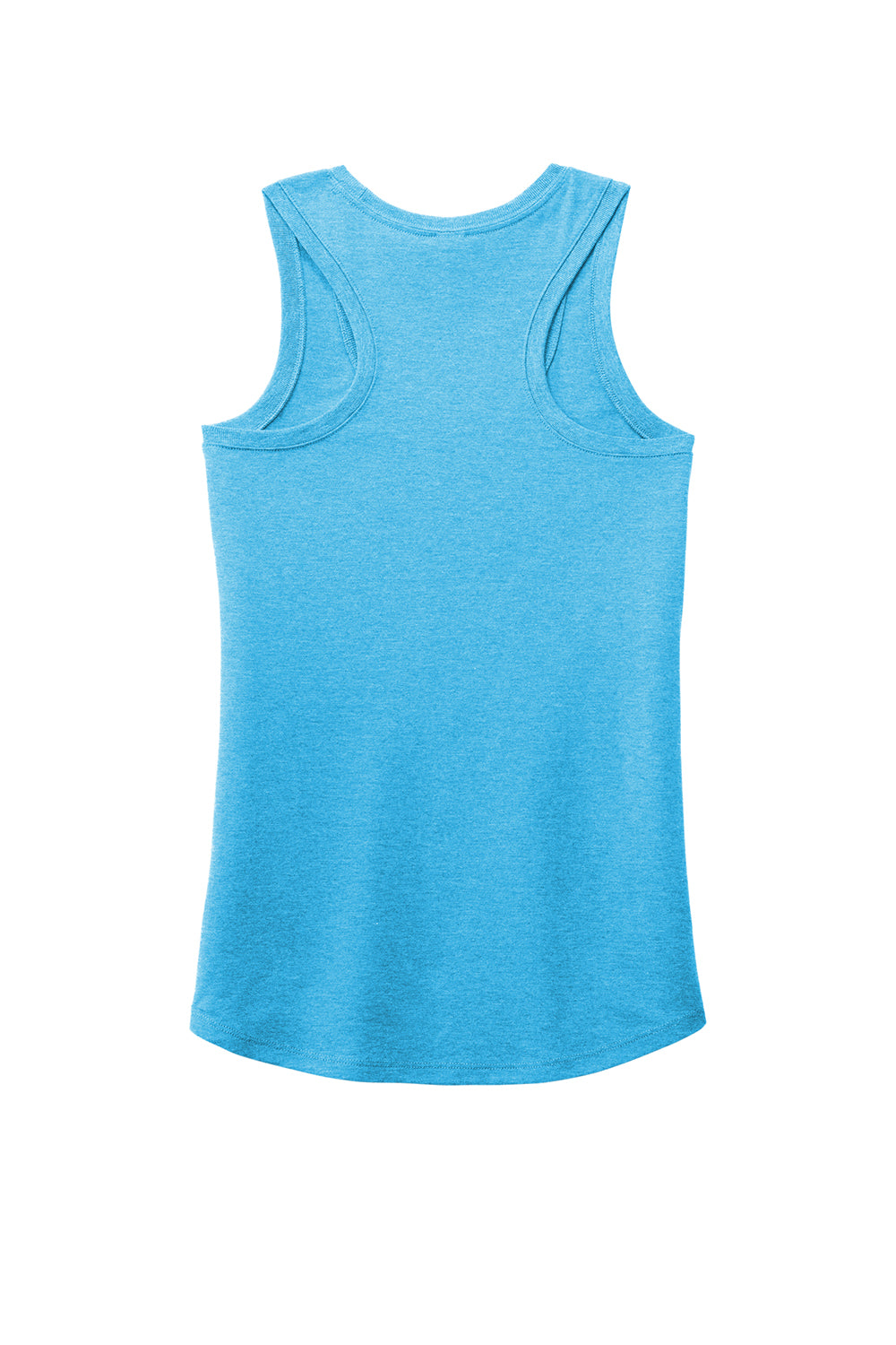 District DM138L Womens Perfect Tri Tank Top Turquoise Blue Frost Flat Back