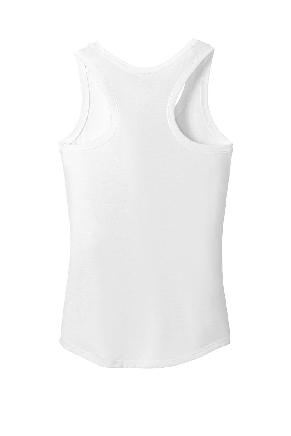 District DM138L Womens Perfect Tri Tank Top White Flat Back