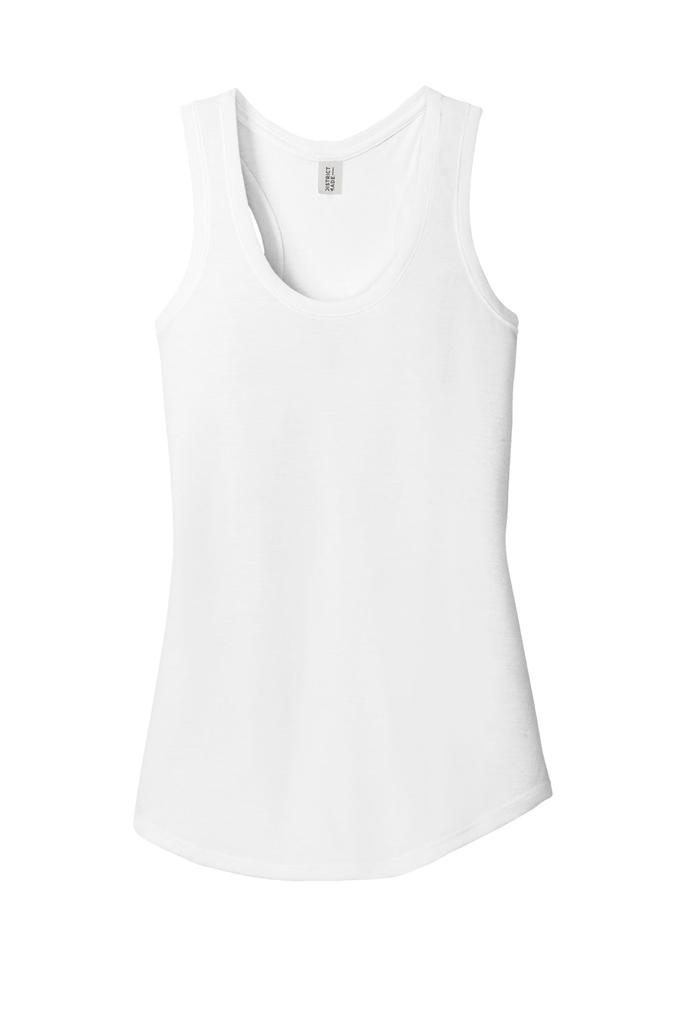 District DM138L Womens Perfect Tri Tank Top White Flat Front