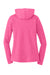 District DM139L Womens Perfect Tri Long Sleeve Hooded T-Shirt Hoodie Fuchsia Pink Frost Flat Back