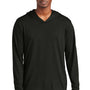 District Mens Perfect Tri Long Sleeve Hooded T-Shirt Hoodie - Black