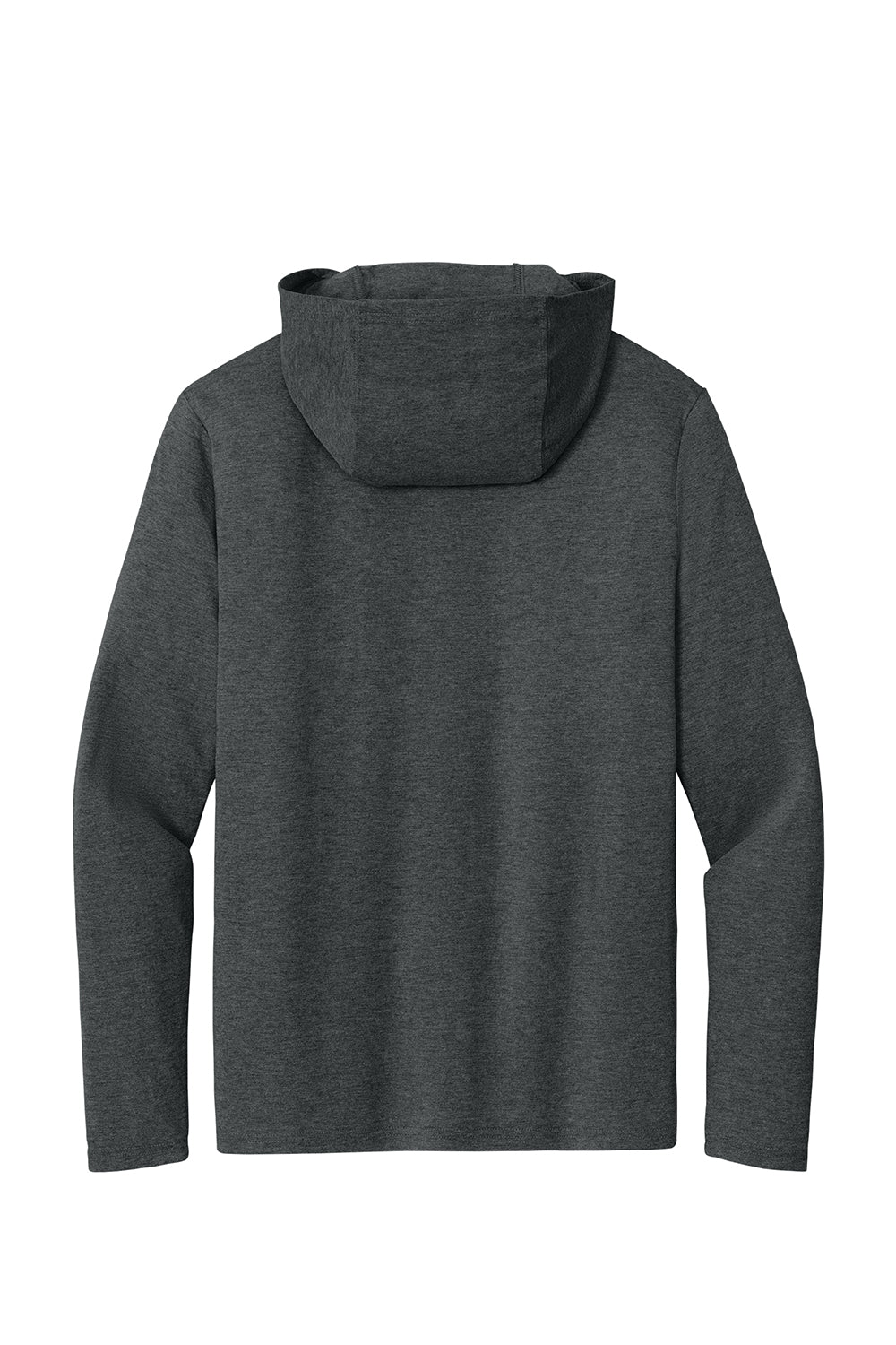 District DM139 Mens Perfect Tri Long Sleeve Hooded T-Shirt Hoodie Black Frost Flat Back