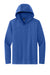 District DM139 Mens Perfect Tri Long Sleeve Hooded T-Shirt Hoodie Deep Royal Blue Flat Front