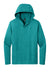 District DM139 Mens Perfect Tri Long Sleeve Hooded T-Shirt Hoodie Heather Teal Green Flat Front