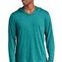 District Mens Perfect Tri Long Sleeve Hooded T-Shirt Hoodie - Heather Teal Green