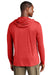 District DM139 Mens Perfect Tri Long Sleeve Hooded T-Shirt Hoodie Red Frost Model Back