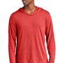 District Mens Perfect Tri Long Sleeve Hooded T-Shirt Hoodie - Red Frost