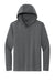 District DM139 Mens Perfect Tri Long Sleeve Hooded T-Shirt Hoodie Charcoal Grey Flat Front