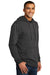 District DM391 Mens Fleece Hooded Sweatshirt Hoodie Heather Black Model 3q