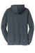 District DM391 Mens Fleece Hooded Sweatshirt Hoodie Heather Navy Blue Flat Back