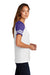 District DM476 Womens Game Short Sleeve V-Neck T-Shirt White/Heather Purple Model Side