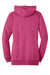 District DM493 Womens Fleece Hooded Sweatshirt Hoodie Heather Azalea Pink Flat Back