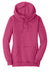 District DM493 Womens Fleece Hooded Sweatshirt Hoodie Heather Azalea Pink Flat Front